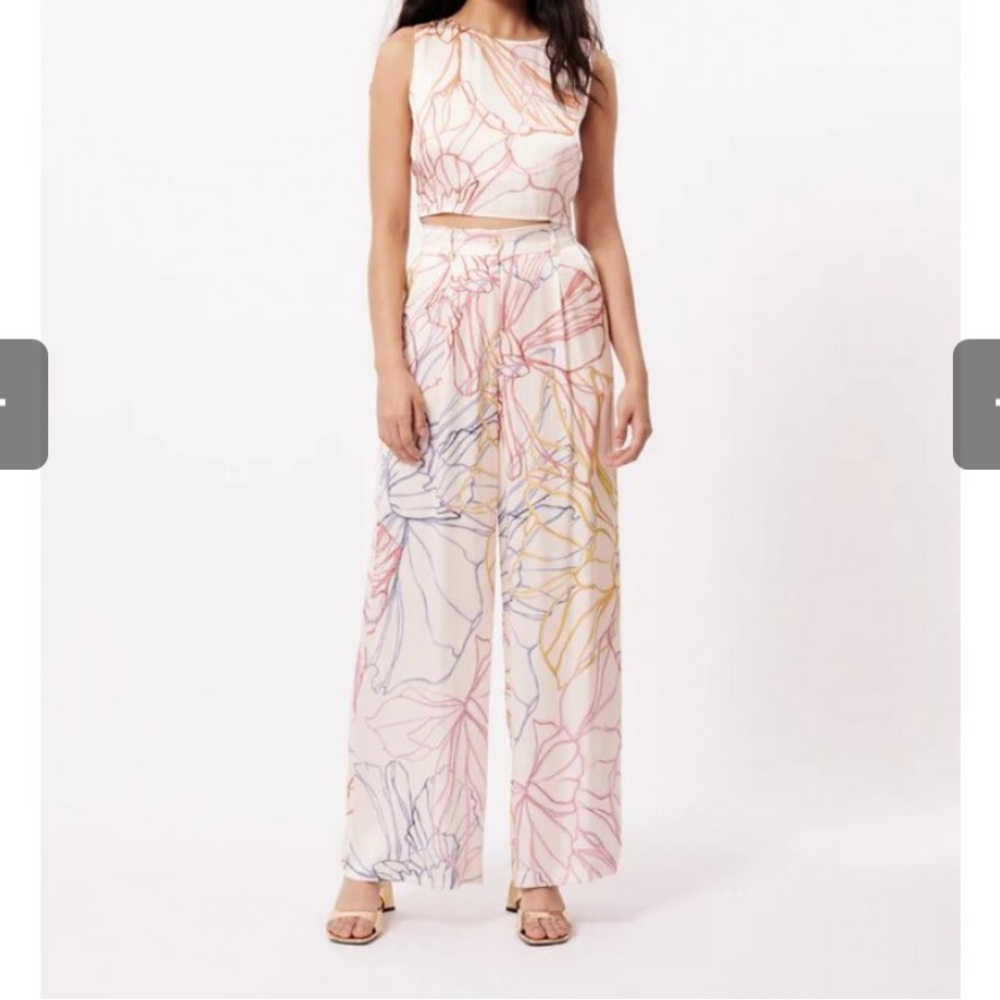 Frnch Pastel Skecth Pants Womens Pants Off White